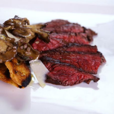 Mario Batali's Hanger Steak with Hen of the Woods