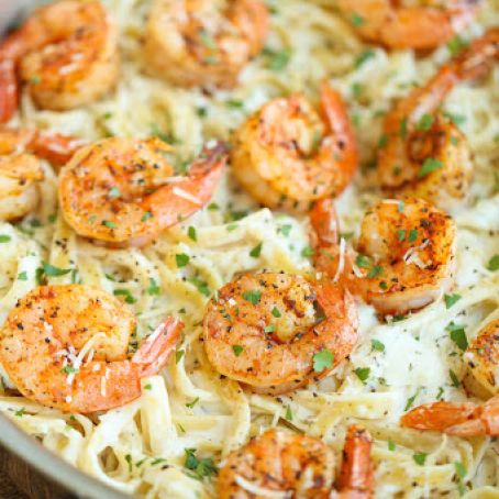 Cajun Shrimp with Garlic Parmesan Cream Sauce