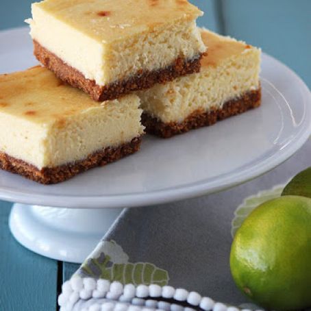 Lime and White Chocolate Cheesecake Bars