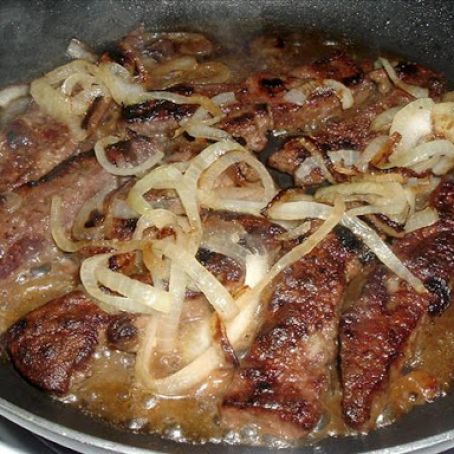 Liver - with Onions and White Wine