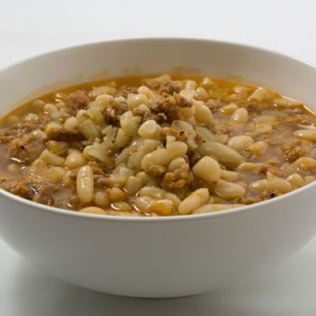 Pasta eFagioli con Salsicce (Pasta and Beans with Sausage)
