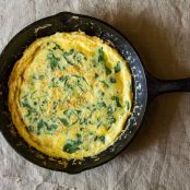 Frittata with Spring Greens, Parmesan and Pancetta