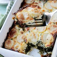 Spinach Feta and Potato Gratin