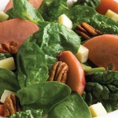 Drunken Apple Spinach Salad with Spiced Vinaigrette