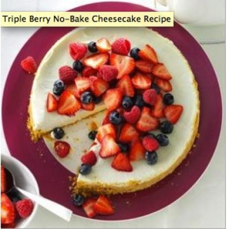 Triple Berry No-Bake Cheesecake Recipe