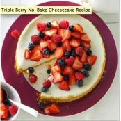Triple Berry No-Bake Cheesecake Recipe