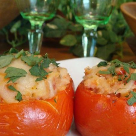 GRILLED STUFFED MOZZARELLA TOMATOES