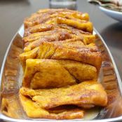 Pumpkin Spice Pull Apart Bread with Bourbon Glaze