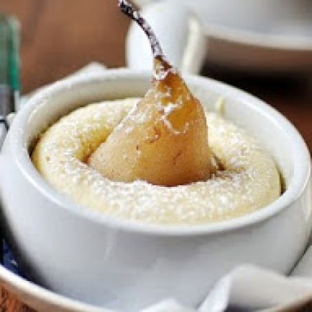 Cinnamon Poached Pear Cakes