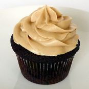 Dark Chocolate Cupcakes with Peanut Butter Frosting