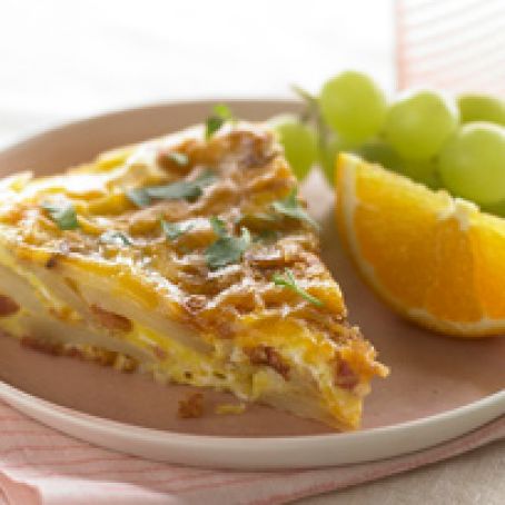 Cheesy Bacon & Potato Omelet