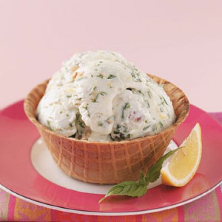 Lemon-Basil Frozen Yogurt Recipe