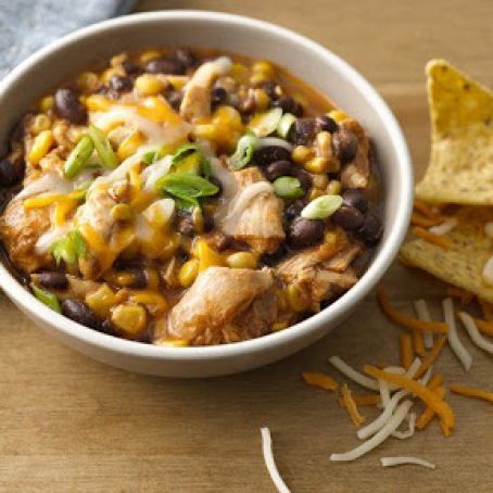 Slow-Cooker Cheesy Chicken Enchilada Chili