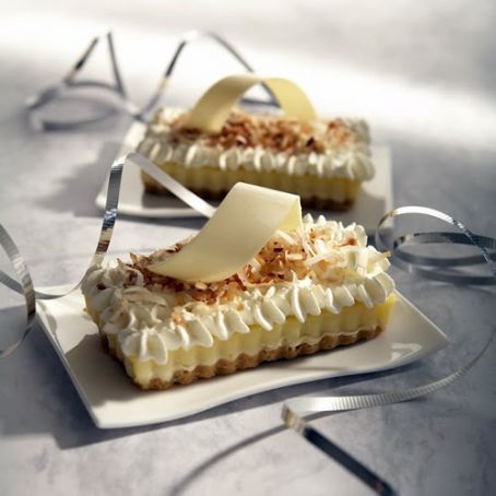 Pay de chocolate blanco con crema de coco