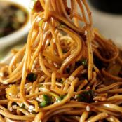 Soba Noodles with Sweet Ginger Scallion Sauce