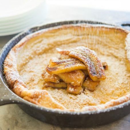 Caramelized Banana Topped Dutch Baby
