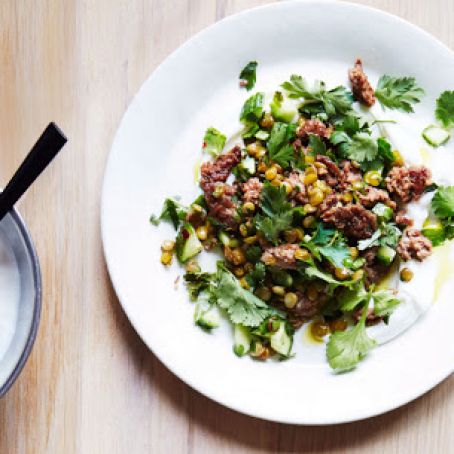 Spicy Lamb and Lentils with Herbs