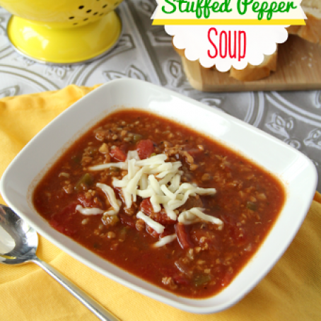 Stuffed Pepper Crockpot Soup