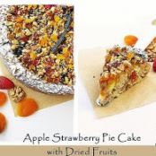 Apple-Strawberry Pie Cake with Dried Fruits