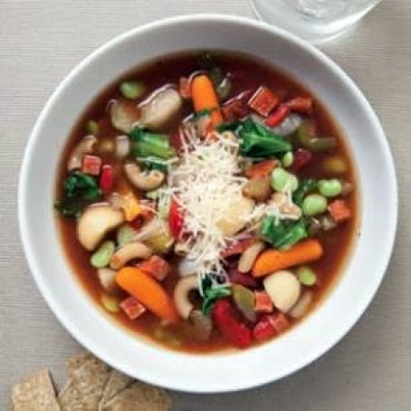 Minestrone with Endive & Pepperoni