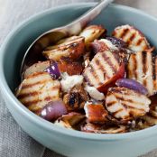 Grilled Potato and Onion Salad with Blue Cheese and Bacon