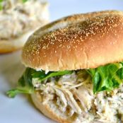 slow cooker chicken caesar sandwiches