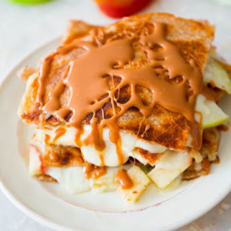 Caramel Apple Brie Quesadillas