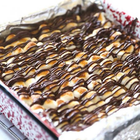 Salted Pretzel Marshmallow Blondies