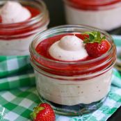 Creamy Strawberry Fluff with Fresh Strawberry Sauce