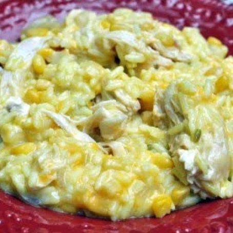 Slow Cooker Cheesy Chicken And Rice