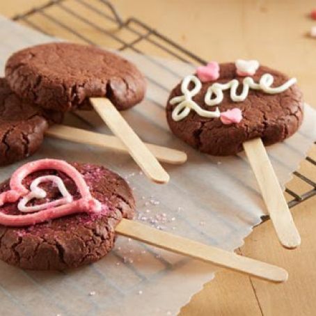 Valentine Chocolate Cookie Pops