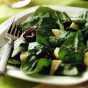 Pacific Northwest Spinach Salad with Apples and Cherries