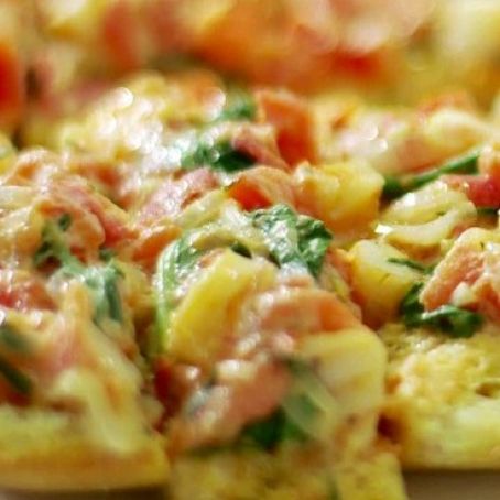 Toasted Ciabatta with Shrimp, Tarragon and Arugula