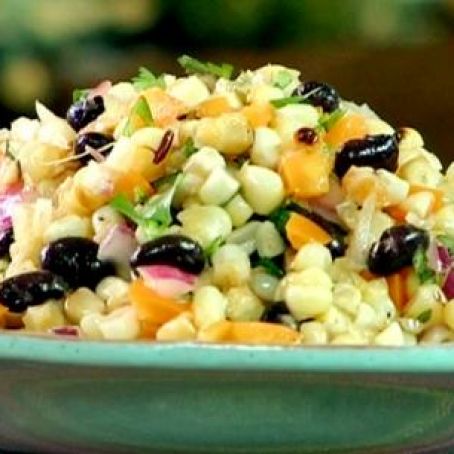 Grilled Corn and Bean Salad