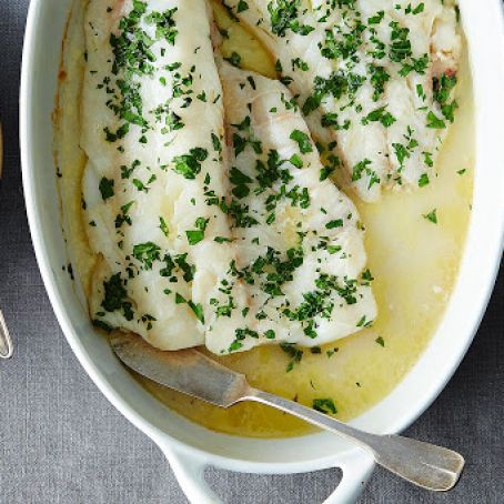 James Peterson's Baked Fish Fillets with Butter and Sherry