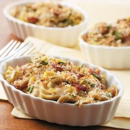 Artichoke Gratins with Bacon and Gruyere