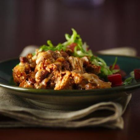 Cheesy Chicken Enchilada Casserole