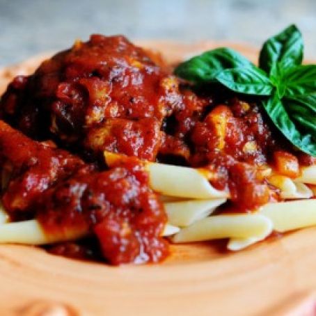 Penne with Chicken Thighs