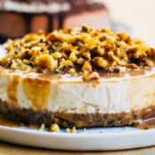 two birthday cakes: vanilla bean + spiced chocolate cheesecakes