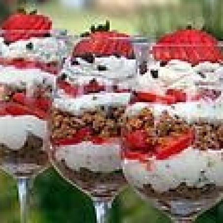 Strawberry Cannoli Parfaits