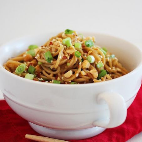 Simple Asian Soy-Peanut Noodles