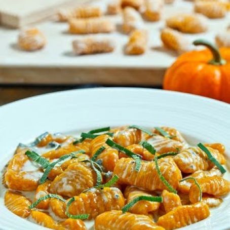 Pumpkin Gnocchi with Creamy Gorgonzola Sauce