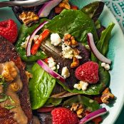 Raspberry-Walnut Salad With Vanilla Vinaigrette