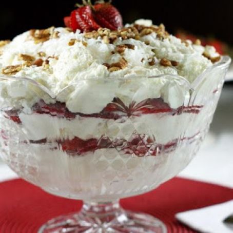 Southern Strawberry-Coconut Punch Bowl Cake