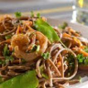 Soba Noodles with Shrimp, Snow Peas, and Carrots