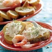 Shrimp Spread on Crostini