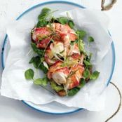 Open-Faced Lobster Rolls with Avocado Spread