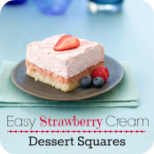 Easy Strawberry Cream Dessert Squares