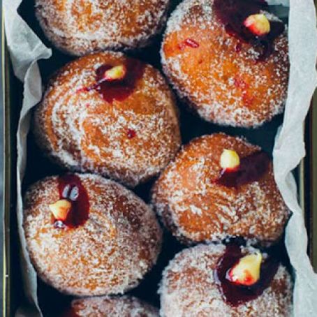 Irish Blackberry Jam and Custard Donuts
