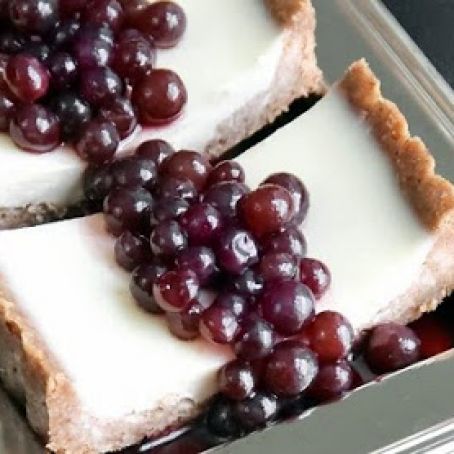 Panna Cotta Tart with Marinated grapes
